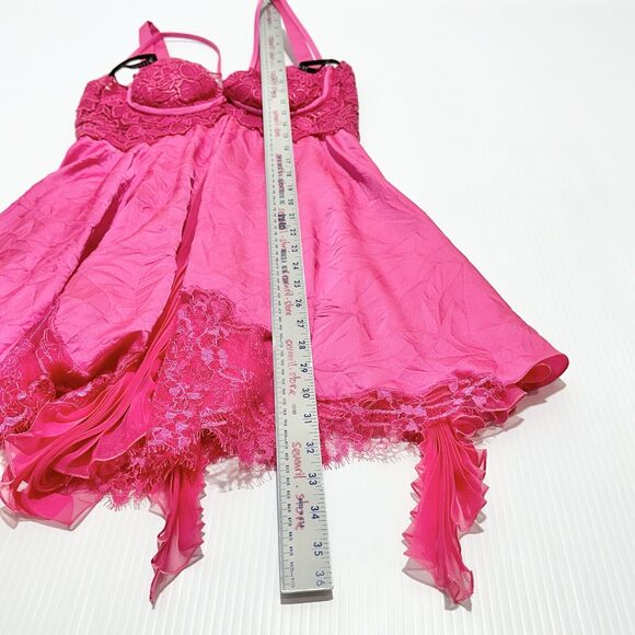 NWT Versace Runway Mini Dress IT 42 US 6 Pink Lace Trim Satin Silk $7,650 - Picture 15 of 16